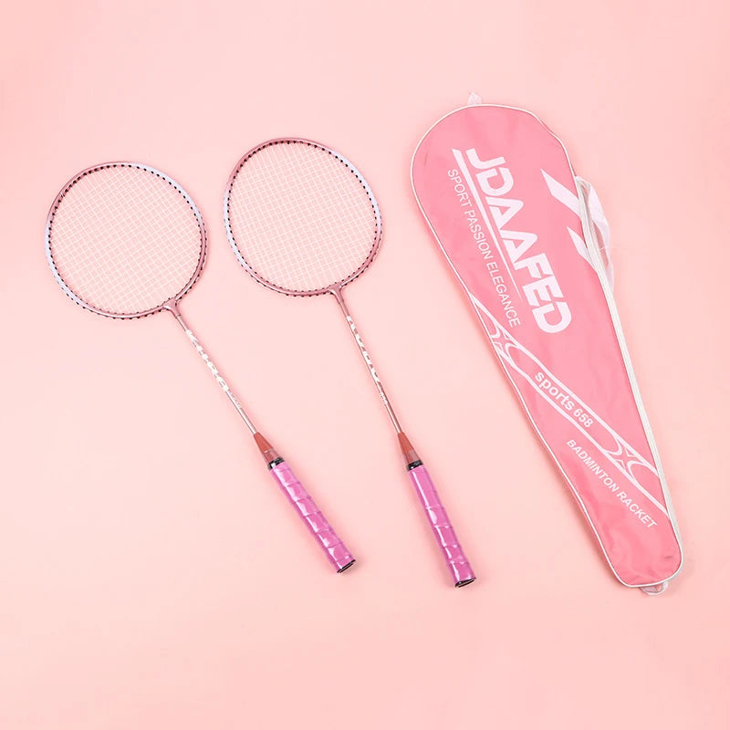 Badminton Racket Set (1 Racket + Storage Bag + 3 Nylon Badminton Shuttlecocks) Iron Alloy Training Family Entertainment Split Badminton Racket Ultra-Light Single/Double Racket Durable Badminton Racket Set