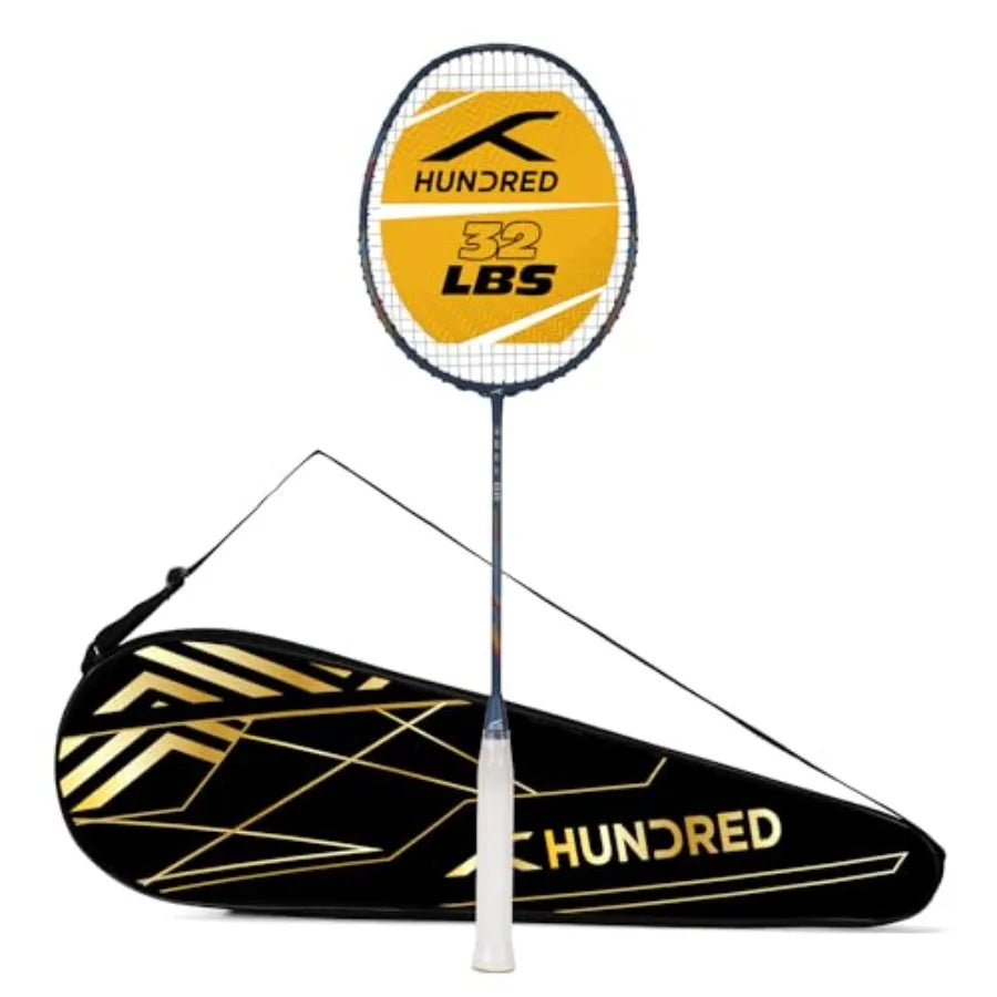 Rock 88 Carbon Fibre Strung Badminton Racket with Full Racket Cover for Intermediate Players 82 Grams Maximum String Tension -